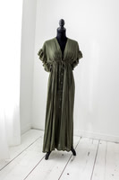 Green, Linen, One Size